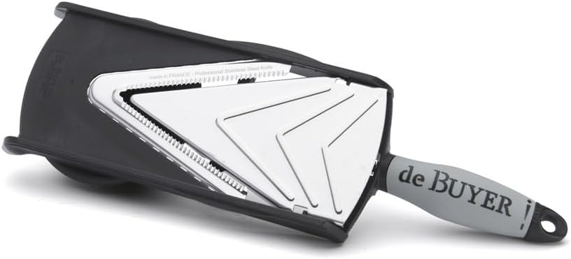 De Buyer - Affetta legumi inox e guardia - LAME ORIZZONTALI - Nero
