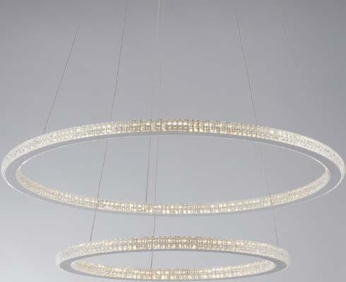 SOSPENSIONE LED BRYANT BIANCA 50W 6640LM 3000K 60X40X150CM