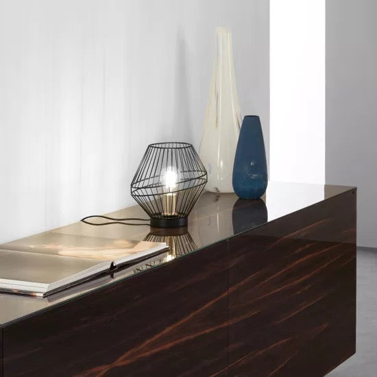 KIKO BLACK/GOLD LAMP 1XE27 25X25X25,5CM