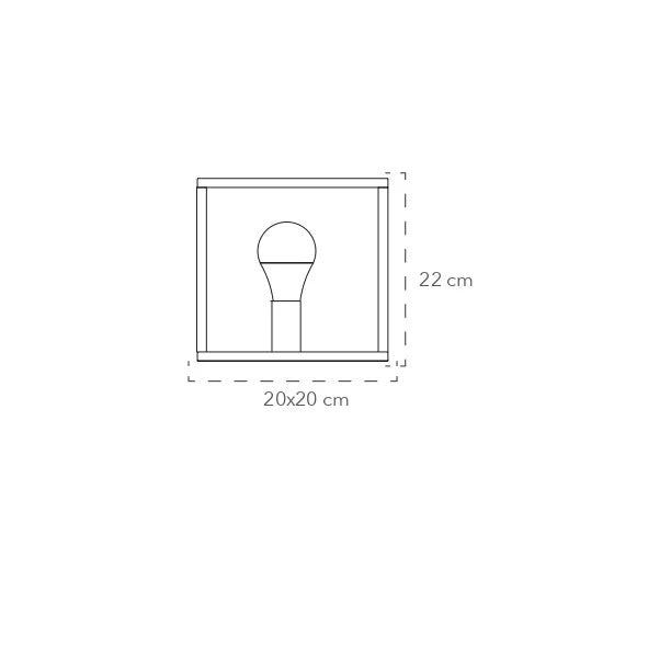 LUMETTO KIMERA NERO/ORO 1XE27 20X20X22,5CM