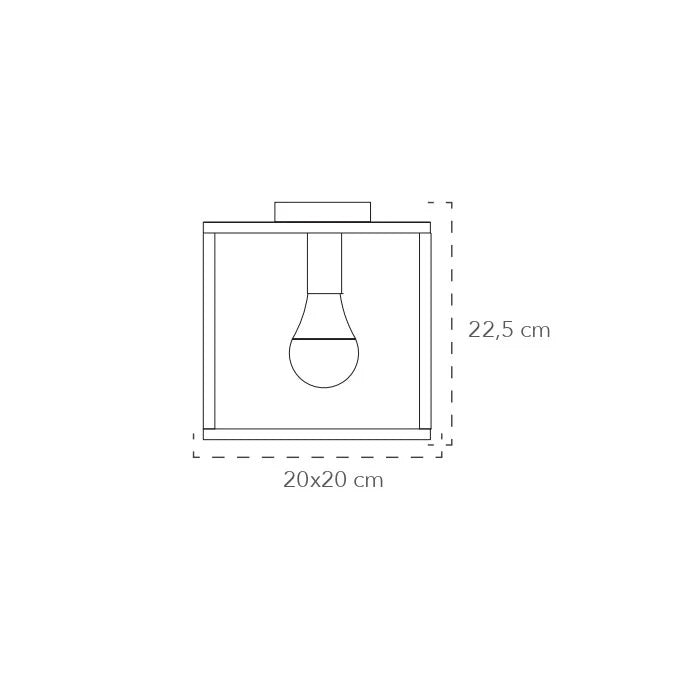 KIMERA CEILING LAMP BLACK/GOLD 1XE27 20X20X22,5CM 