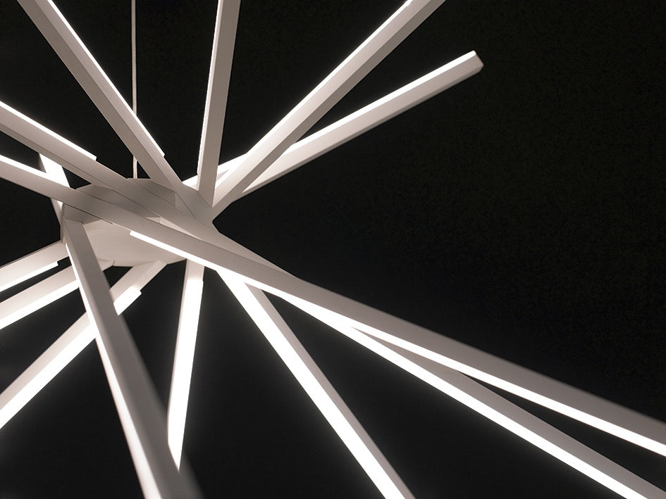 SHANGHAI WHITE LED SUSPENSION 56W 6560LM 4000K 113X51,5X160CM
