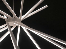 SHANGHAI WHITE LED SUSPENSION 56W 6560LM 4000K 113X51,5X160CM