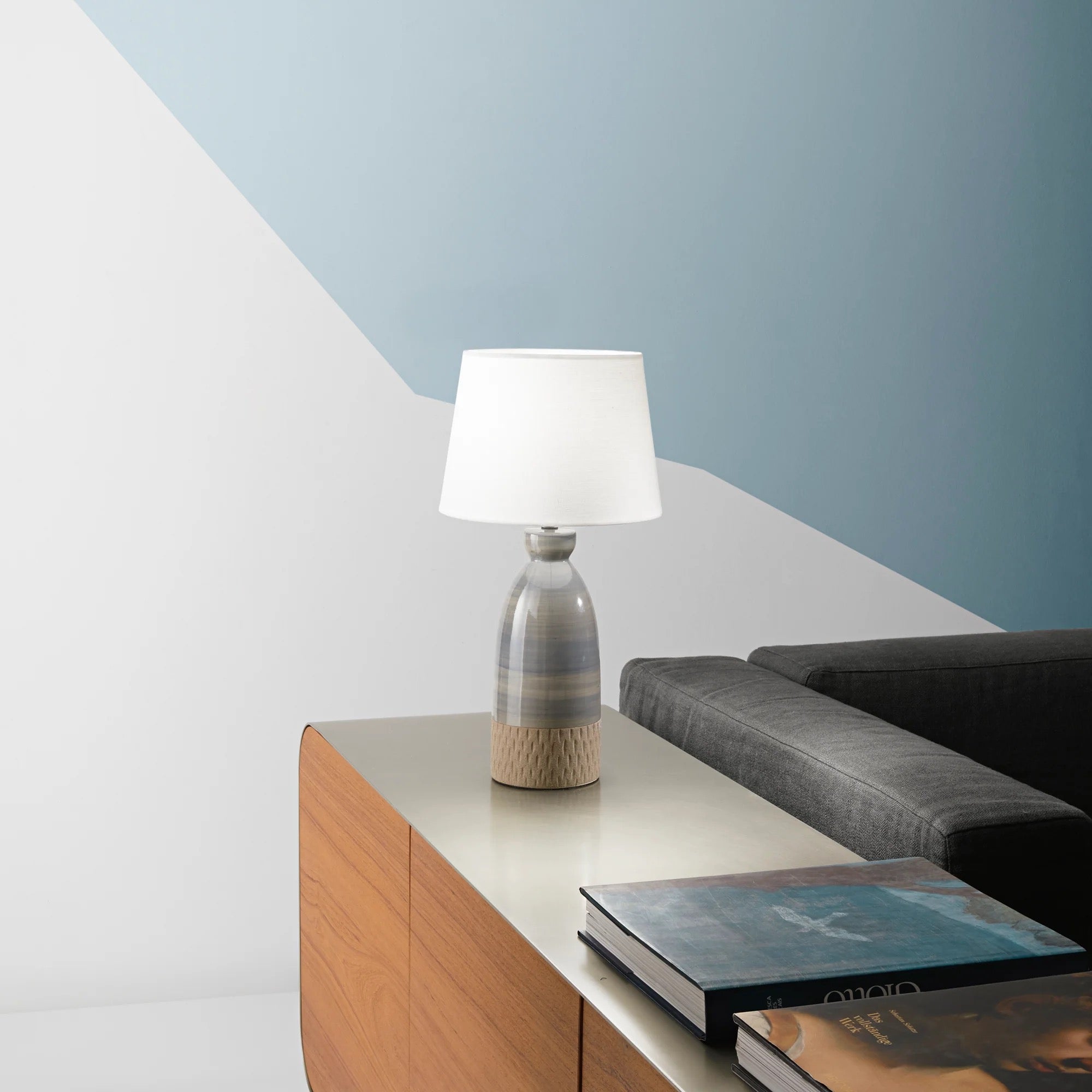 NAVAJO LAMP GREY/DOVE 1XE27 25X25X49CM