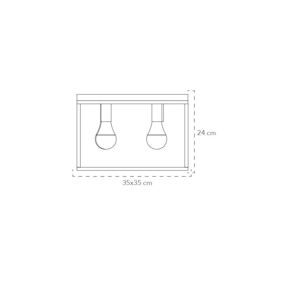 KIMERA BLACK/GOLD CEILING LAMP 4XE27 35X35X40CM 