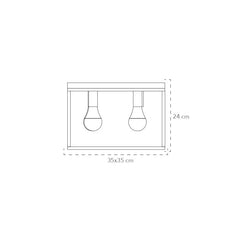 KIMERA BLACK/GOLD CEILING LAMP 4XE27 35X35X40CM 