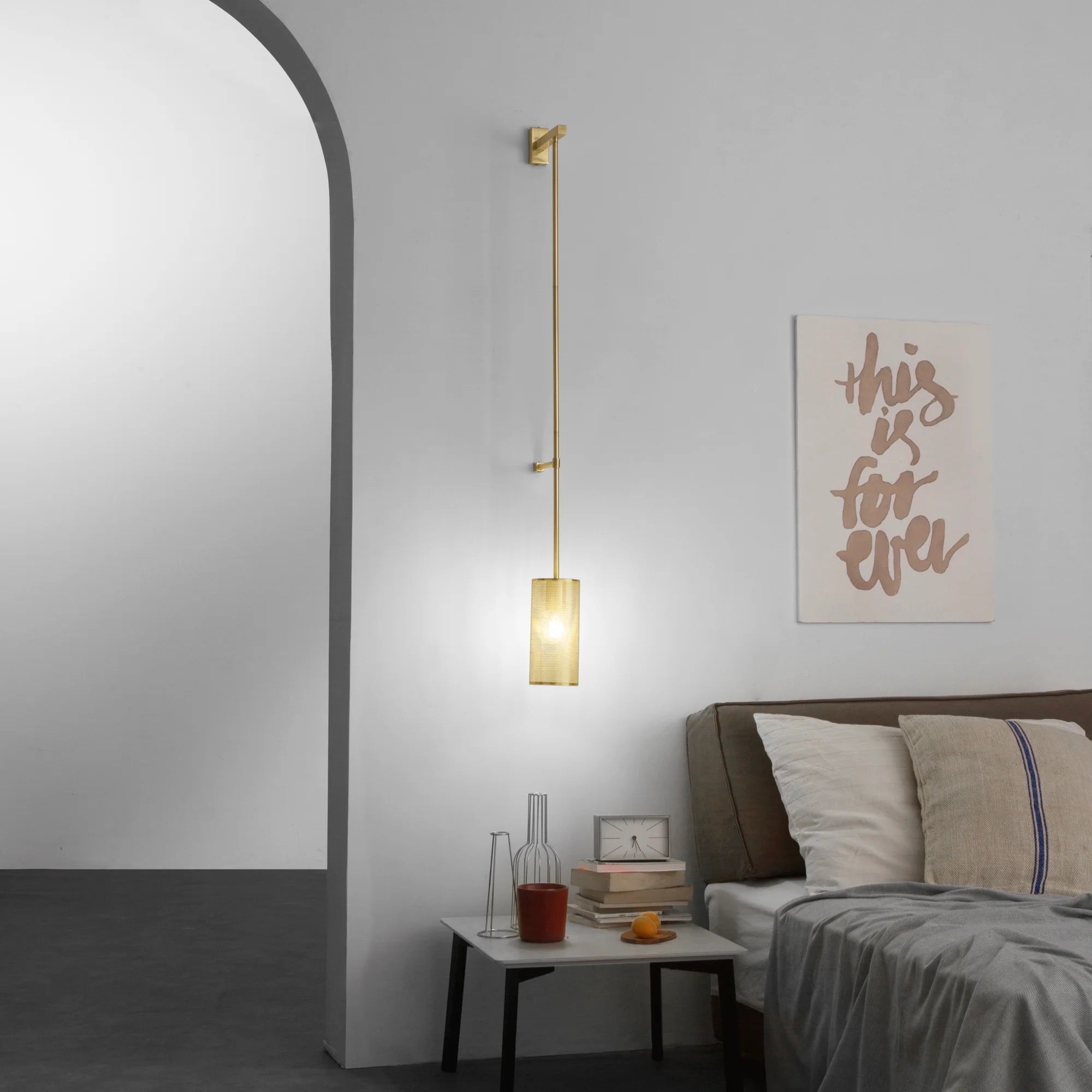 KING GOLD WALL LIGHT 1XE27 10X18X120CM