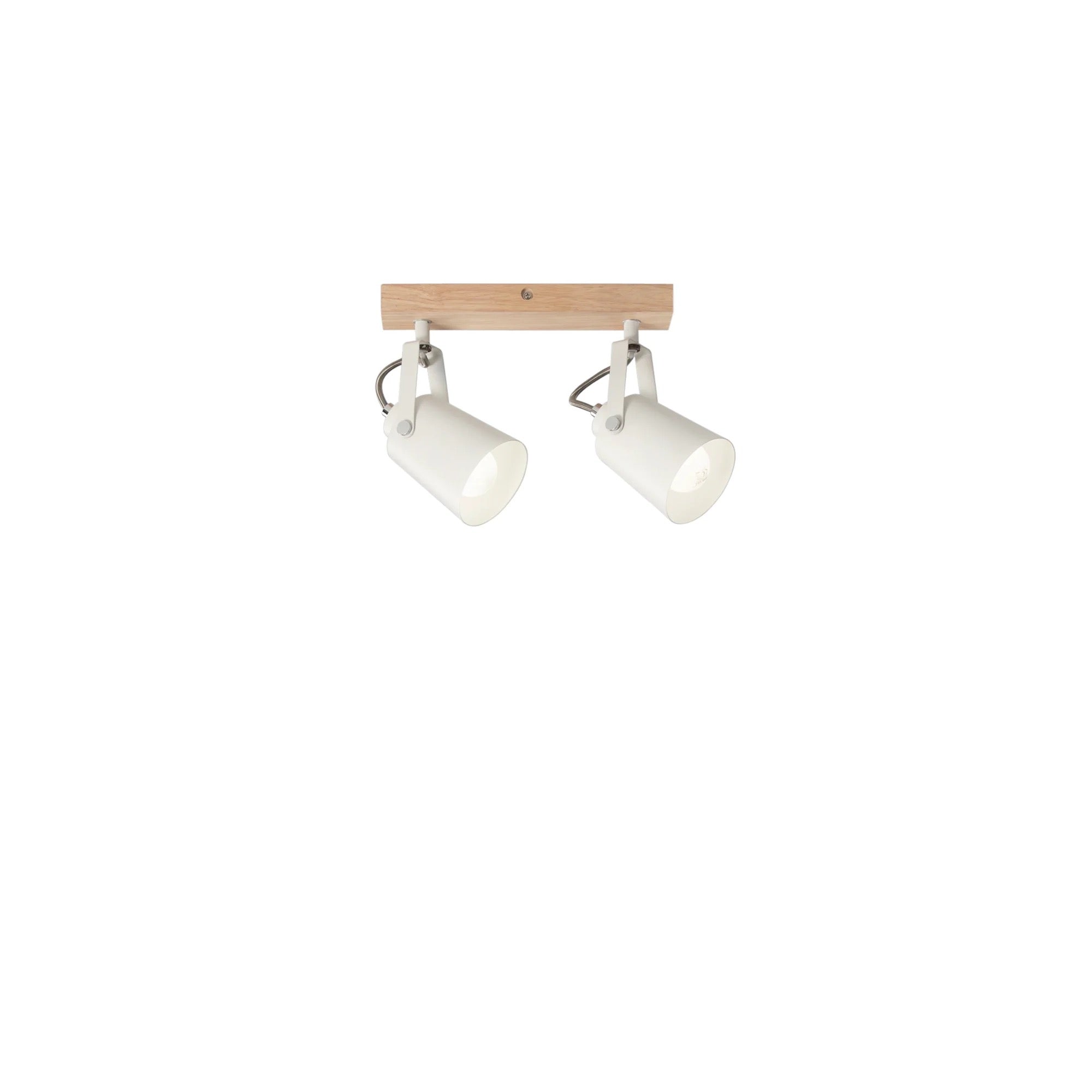 APLIQUE DE PARED EDA BLANCO/MADERA 2XE14 26,7X6X16,7CM