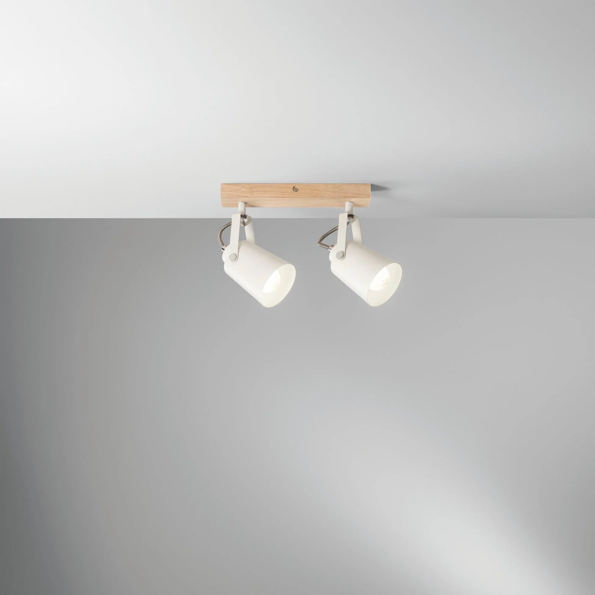 APLIQUE DE PARED EDA BLANCO/MADERA 2XE14 26,7X6X16,7CM