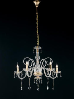 MONALISA GOLD CHANDELIER 5XE14 70X145CM 