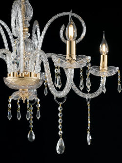 MONALISA GOLD CHANDELIER 5XE14 70X145CM 