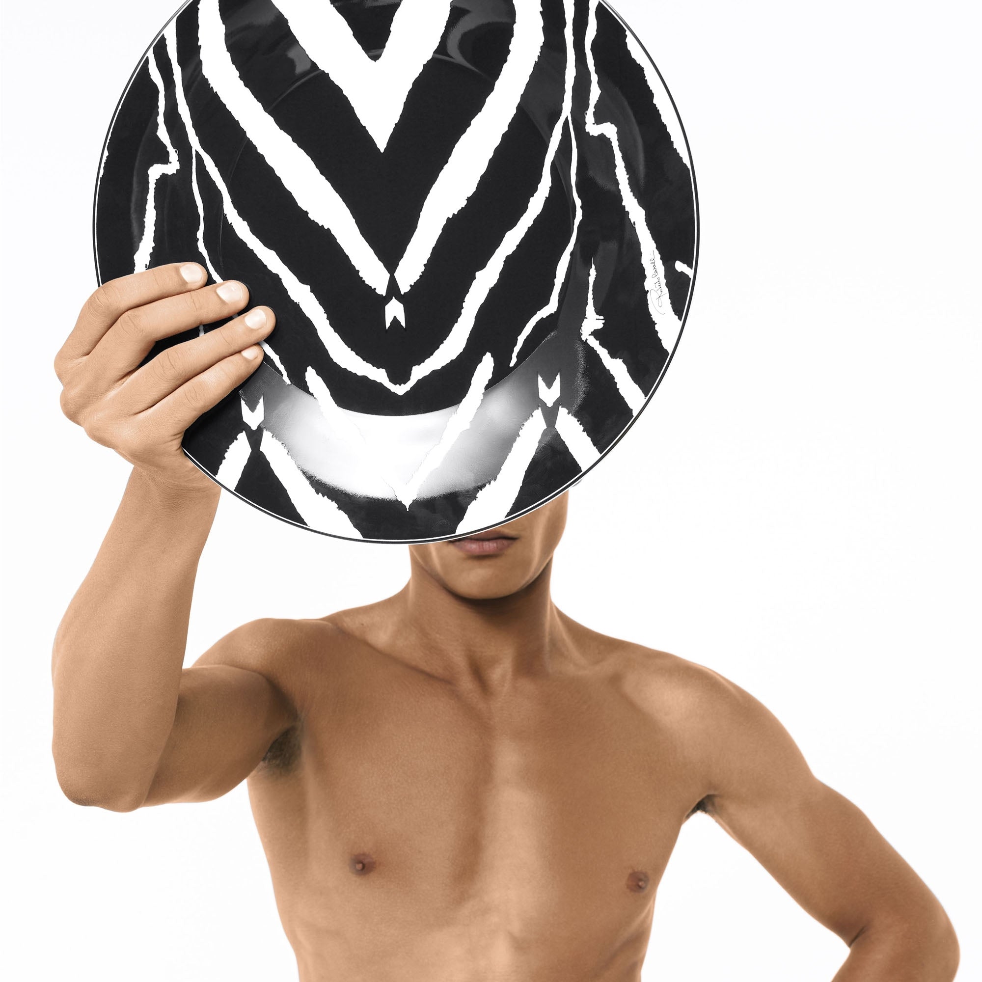 ROBERTO CAVALLI - PIATTO ROTONDO DA PORTATA-SOTTOPIATTO/ROUND SERVING DISH Ø 32 CM