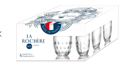 TAZZA LA Rochère TROQUET250 ML, 4 PEZZI - TRASPARENTE
