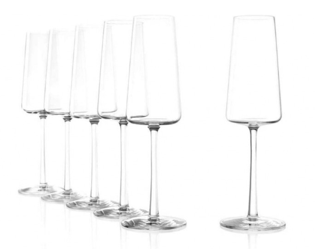 POWER Champagne Flute Glass 240 ml - Set of 6 PCs - Stolzle