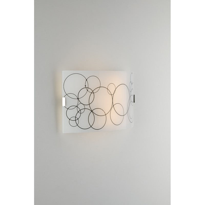 APPLIQUE KARMA BIANCA/NERA 2XE27 35X10,5X20CM