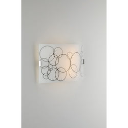 APLIQUE DE PARED KARMA BLANCO/NEGRO 2XE27 35X10,5X20CM 