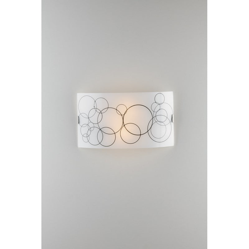 APPLIQUE KARMA BIANCA/NERA 2XE27 35X10,5X20CM