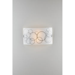 APLIQUE DE PARED KARMA BLANCO/NEGRO 2XE27 35X10,5X20CM 