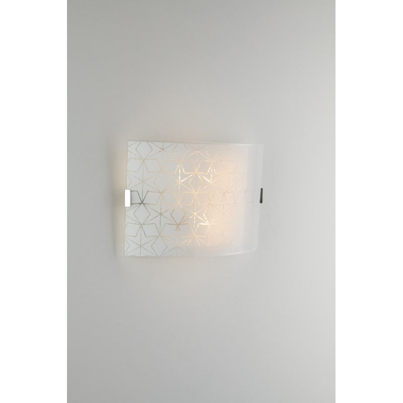 APLIQUE PARED HEXAGRAM BLANCO/GRIT 2XE27 35X10.5X20CM 