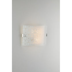 APLIQUE PARED HEXAGRAM BLANCO/GRIT 2XE27 35X10.5X20CM 