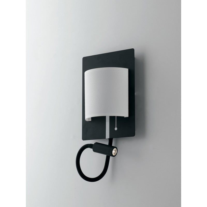 APPLIQUE LED POP NERA CON LUCE FLESSIBILE A LED 6+3W 720LM 4000K 16X32X22CM