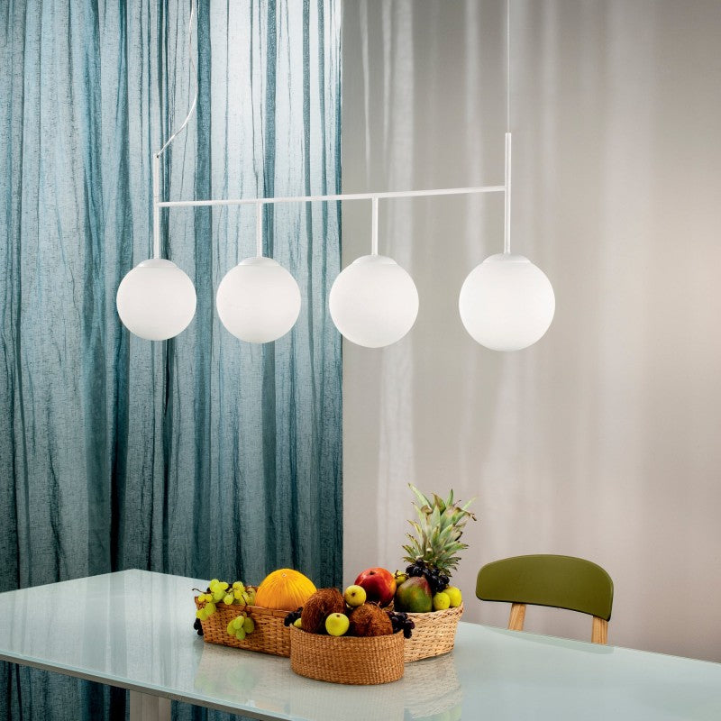 SOSPENSIONE BALY BIANCA 4XE27 125X20X180CM