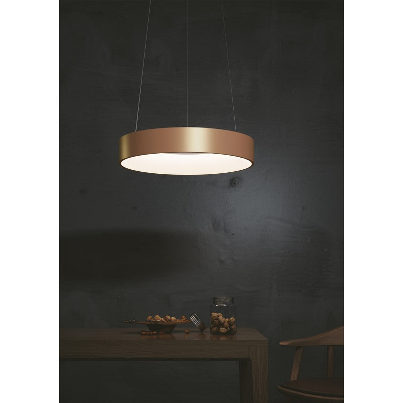 SOSPENSIONE LED NOAH ORO 60W 8000LM CCT 60X10X150CM