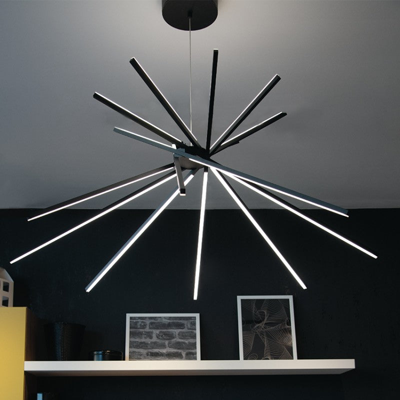 SHANGHAI BLACK LED SUSPENSION 56W 6560LM 3000K 113X51,5X160CM