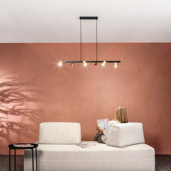 NIZZA BLACK/GOLD SUSPENSION 6XGU10 110X15X150CM 