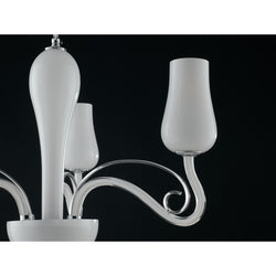ANGEL CHANDELIER WHITE/CHROME 3XE14 64X115CM 