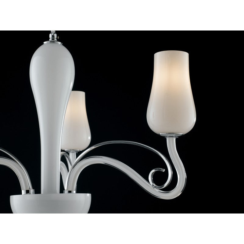 ANGEL CHANDELIER WHITE/CHROME 3XE14 64X115CM 