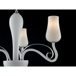 ANGEL CHANDELIER WHITE/CHROME 3XE14 64X115CM 