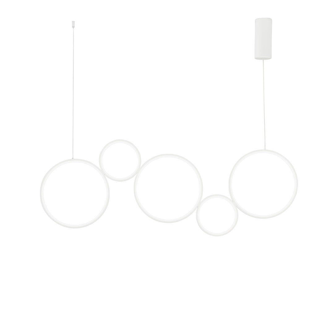 FREDY WHITE LED SUSPENSION 60W 8000LM CCT 115X46,7X150CM
