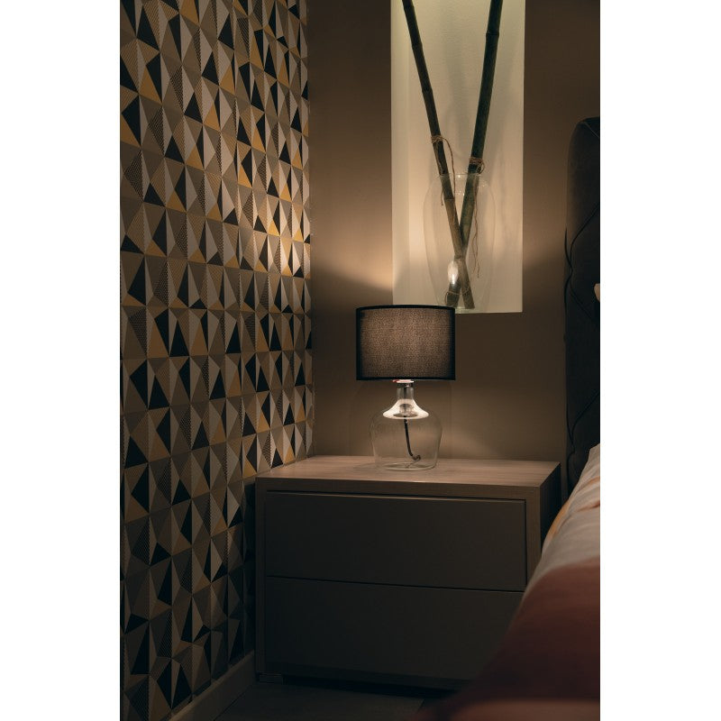 LÁMPARA HENDRIX NEGRA 1XE27 23X37CM 