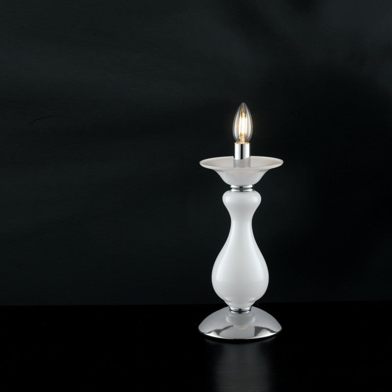 LUME SOFFIO BIANCO/CROMO 1XE14 15X36CM