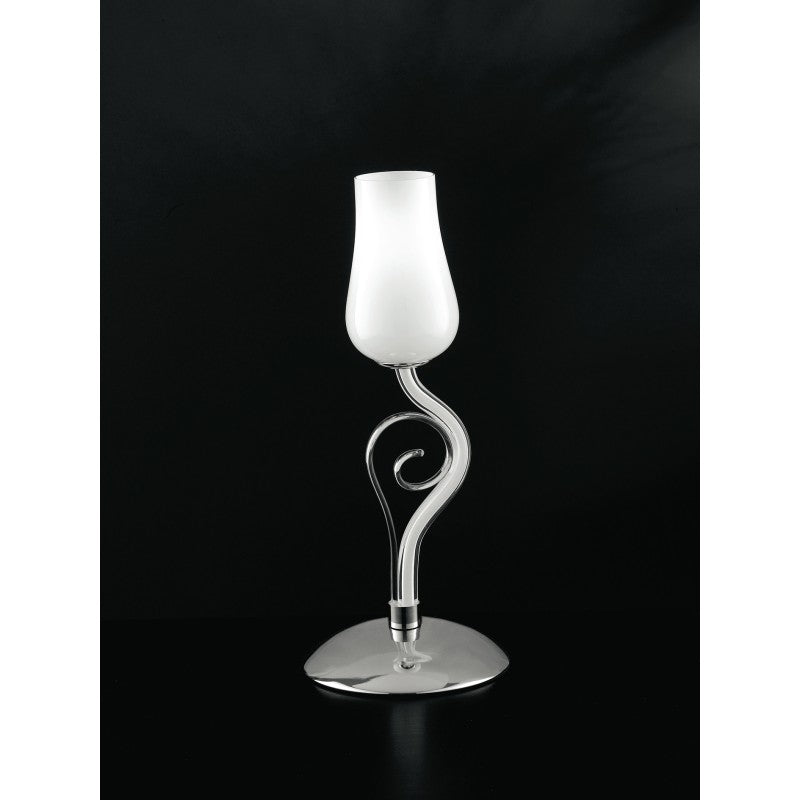 LUZ ANGEL BLANCA/CROMADA 1XE14 18X43CM 