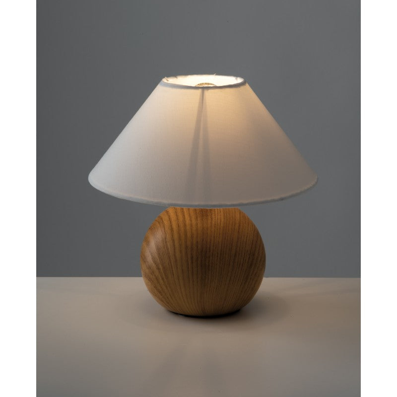 PINE WOOD LAMP LIGHT/WHITE 1XE14 23X23CM 