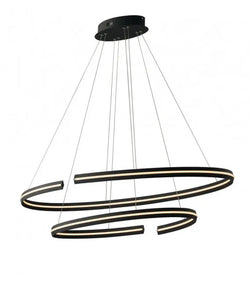 CLARKE BLACK LED SUSPENSION 88W 11000LM 3000K 120X60X124CM