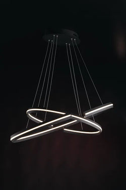 CLARKE BLACK LED SUSPENSION 88W 11000LM 4000K 120X60X124CM 