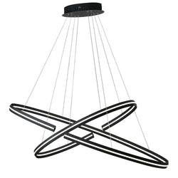 CLARKE BLACK LED SUSPENSION 88W 11000LM 3000K 120X60X124CM