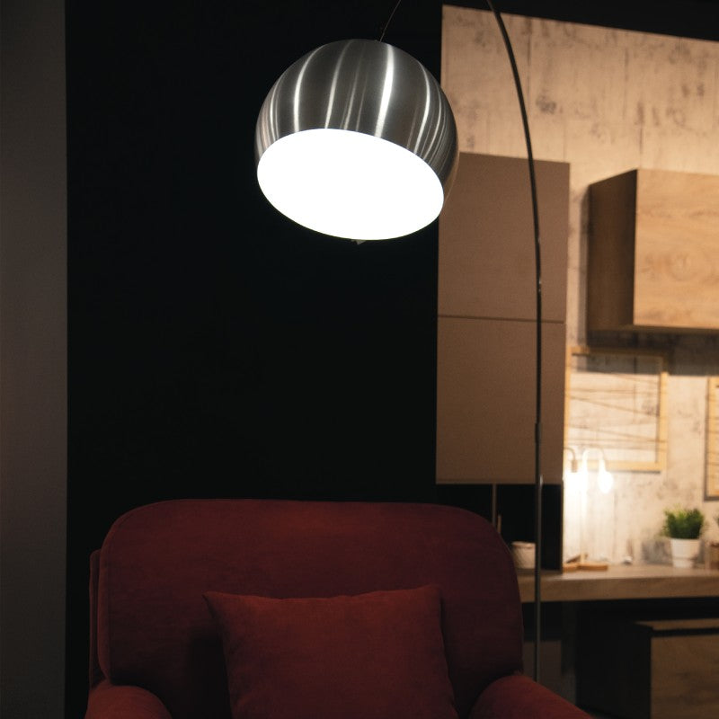 LÁMPARA DE PIE PLAZA NIQUEL 1XE27 152X35X200CM 