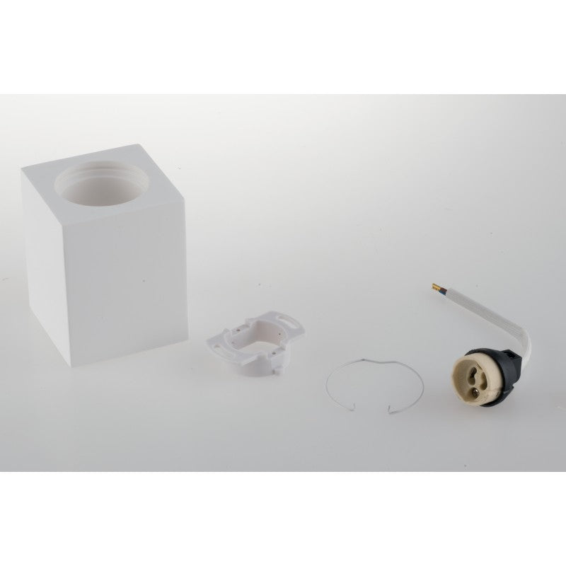 PLAFONIERA SPACE QUADRATA BIANCA 1XGU10 7X7X9CM