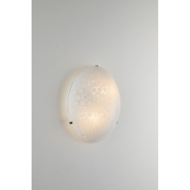 WHITE HEXAGRAM CEILING LAMP 2XE27 30X30X9,5CM 