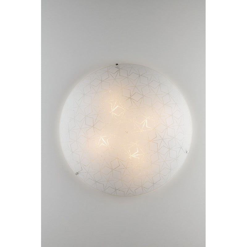 WHITE HEXAGRAM CEILING LAMP 4XE27 50X50X13,5CM 