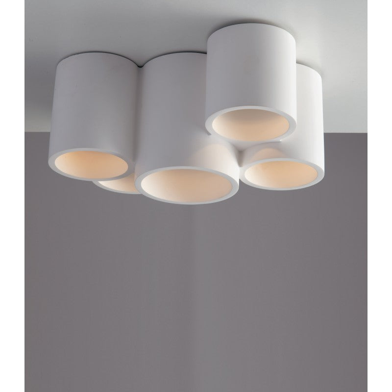 PLAFONIERA BANJIE TUBOLARE BIANCA 5XGU10 29,6X20X14CM