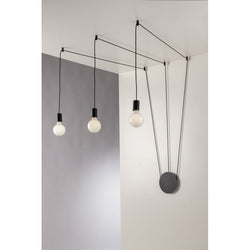 BLACK HABITAT CEILING LIGHT 3XE27 500CM