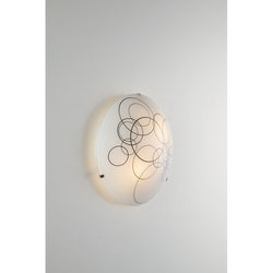 KARMA CEILING LAMP WHITE/BLACK 2XE27 30X30X9,5CM 