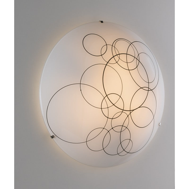 KARMA CEILING LAMP WHITE/BLACK 3XE27 40X40X10,5CM 