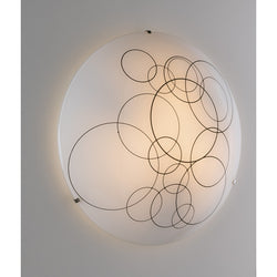 KARMA CEILING LAMP WHITE/BLACK 3XE27 40X40X10,5CM 