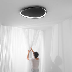 KLAPTON BLACK LED CEILING LAMP 80W 11440LM CCT 85X85X7CM